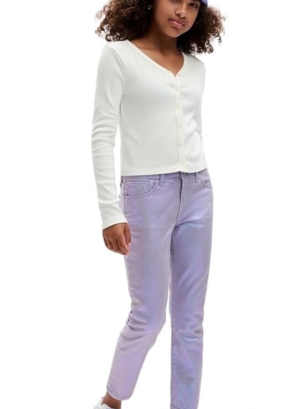 Girls Metallic girlfriend Jeans